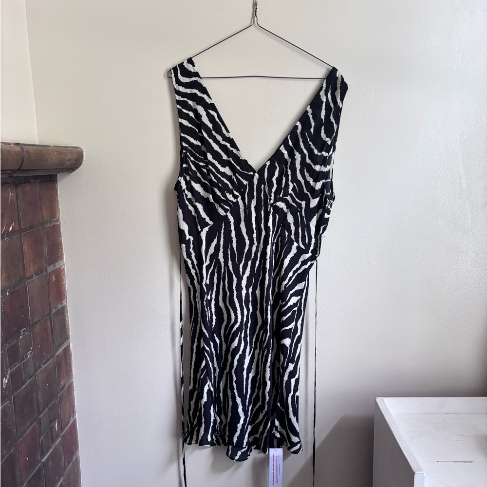 Réalisation Par Isabelli Silk Dress Zebra Size XXL